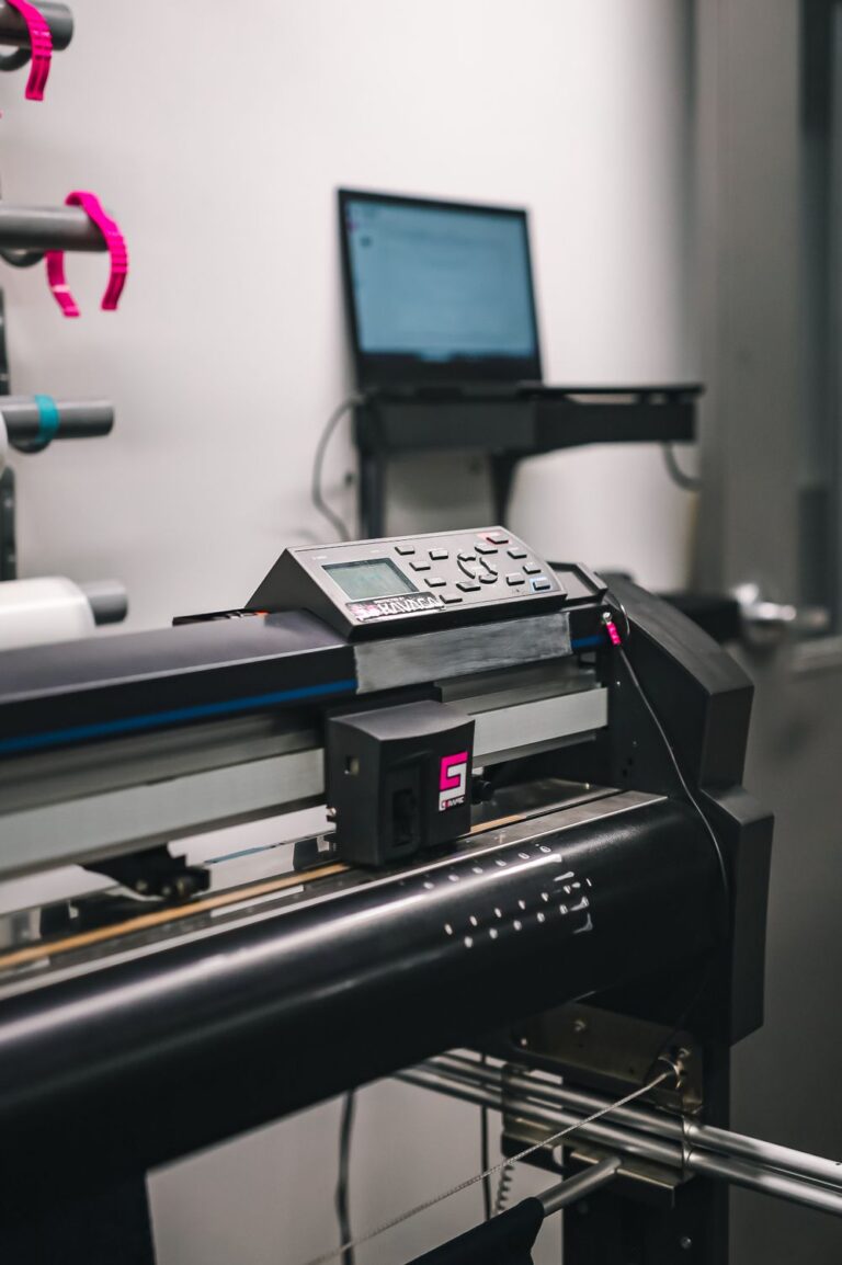 Large format vinyl printing machine in a print studio